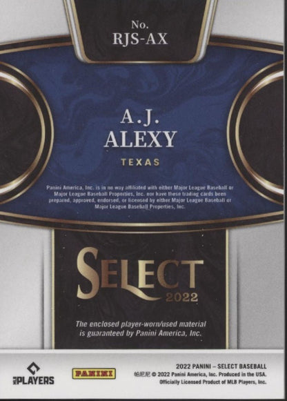 AJ Alexy 2022 Panini Select Swatch RC #RJS - AX - Collector Store LLC