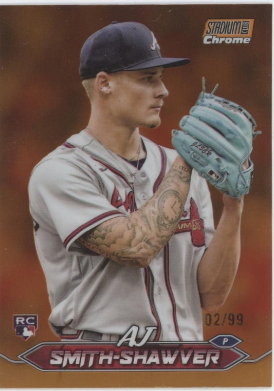 AJ Smith - Shawver 2024 Topps Stadium Club Chrome Orange Refractor RC 02/99 - Collector Store LLC