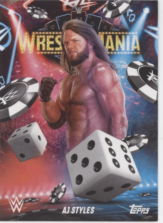 AJ Styles 2025 Topps Wrestlemania WM - 12 - Collector Store LLC