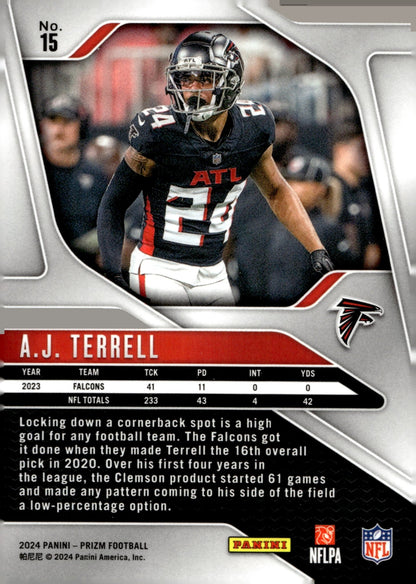 AJ Terrell 2024 Panini Prizm #15 - Collector Store LLC