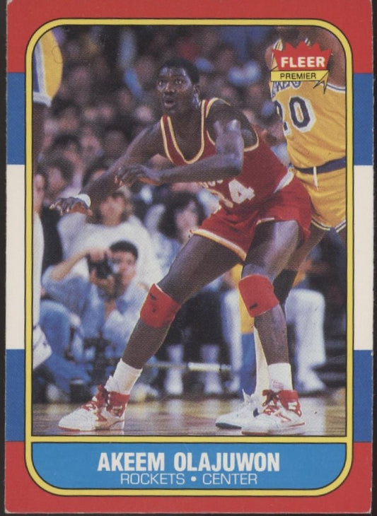 Akeem Olajuwon 1986 - 87 Fleer #82 Houston Rockets EX - Collector Store LLC