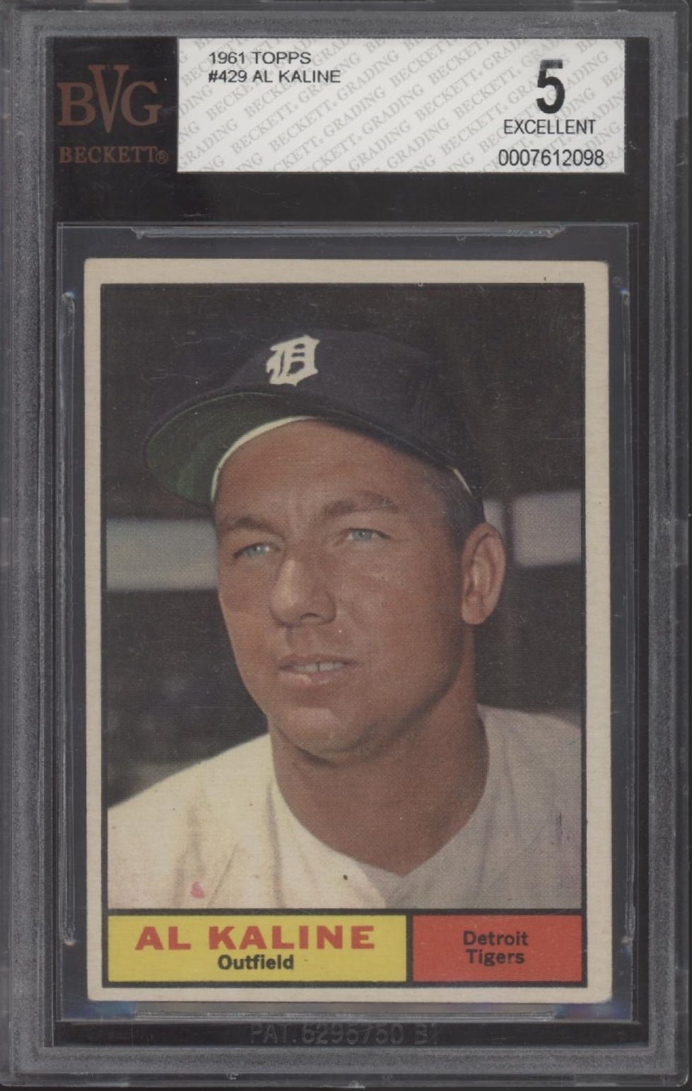 Al Kaline 1961 Topps #429 Detroit Tigers Beckett 5 - Collector Store LLC