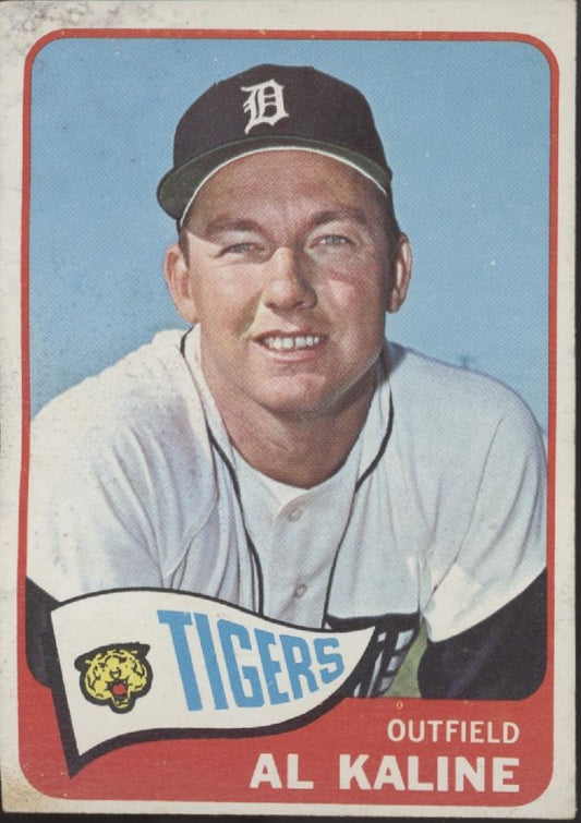 Al Kaline 1965 Topps #130 Detroit Tigers PR Water Damage - Collector Store LLC