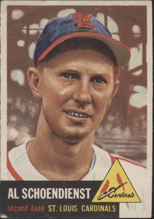 Al Schoendienst 1953 Topps #78 St. Louis Cardinals VG - Collector Store LLC