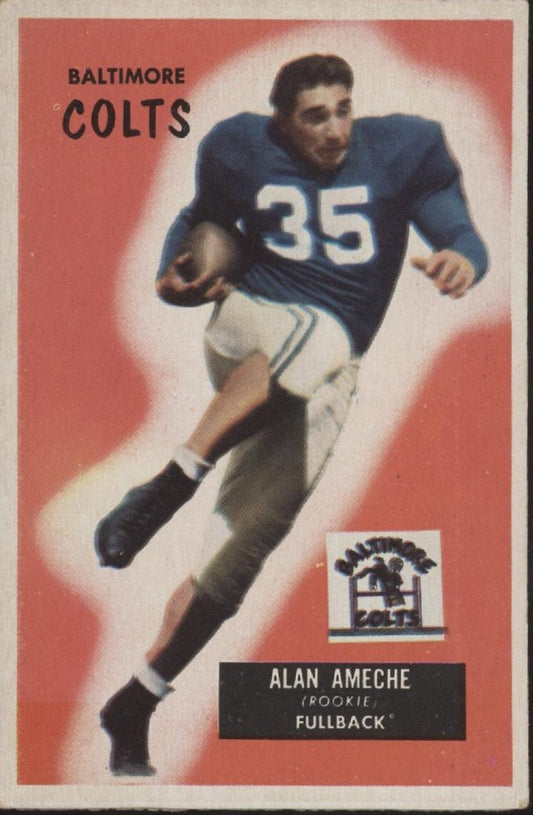 Alan Ameche 1955 Bowman RC #8 Baltimore Colts VG - EX - Collector Store LLC