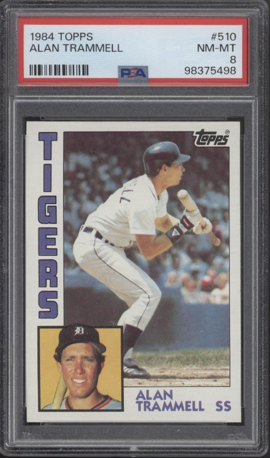 Alan Trammell 1984 Topps 510 PSA 8 - Collector Store LLC