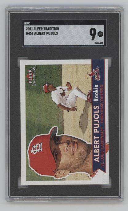 Albert Pujols 2001 Fleer Tradition RC #451 SGC 9 - Collector Store LLC