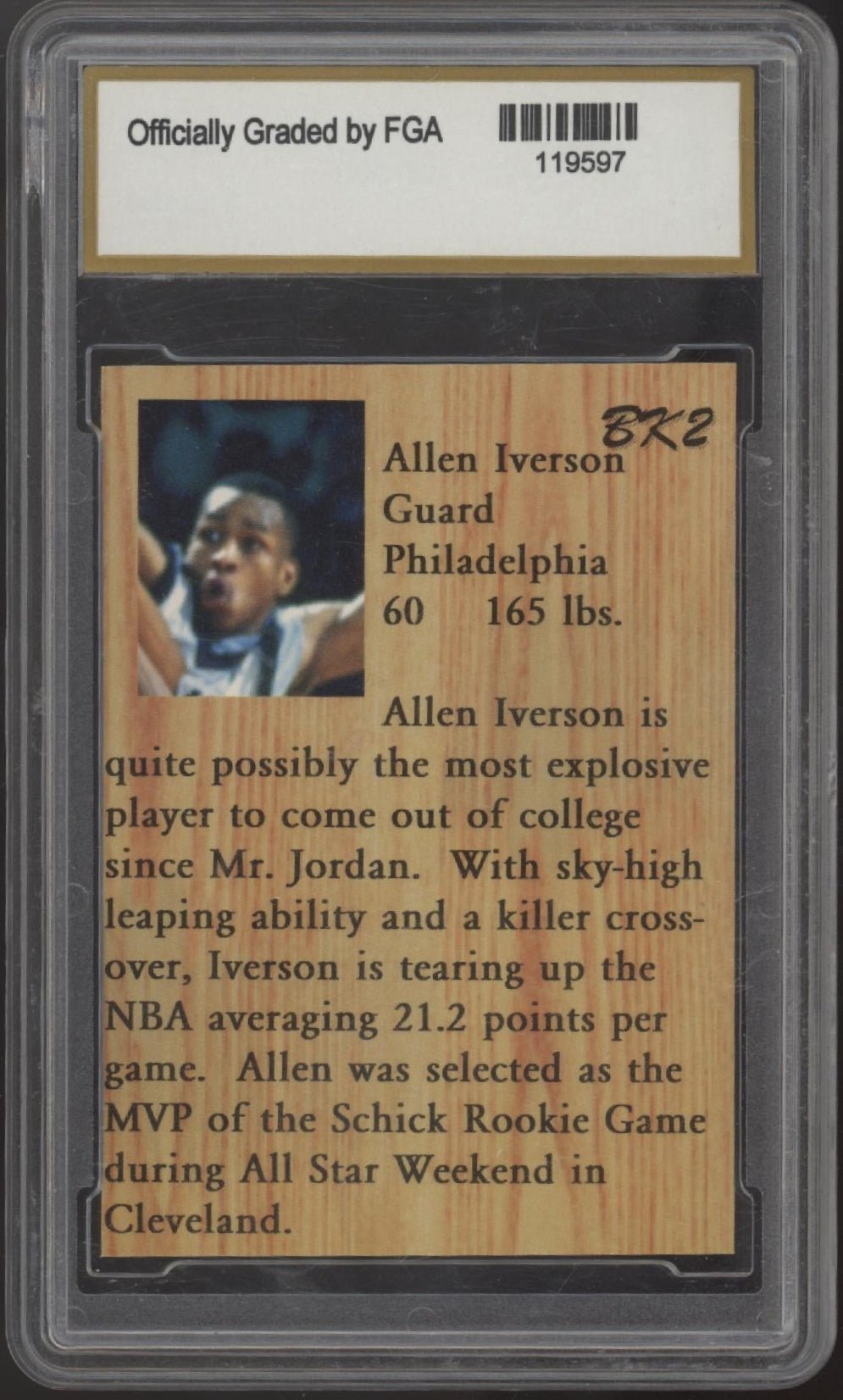 Allen Iverson 1996 Dream Picks #BK2 FGA 10 - Collector Store LLC