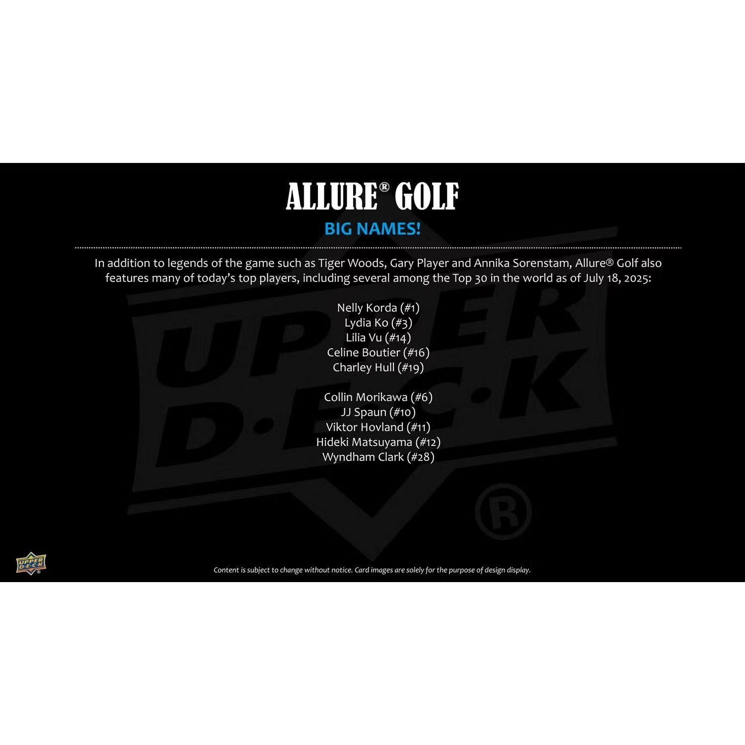 2026 Upper Deck Allure Golf Hobby Box *Contact Us To Order*、Upper Deck、kayou