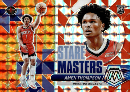 Amen Thompson 2023 - 24 Panini Mosaic Stare Masters Orange Prizm RC #19 - Collector Store LLC