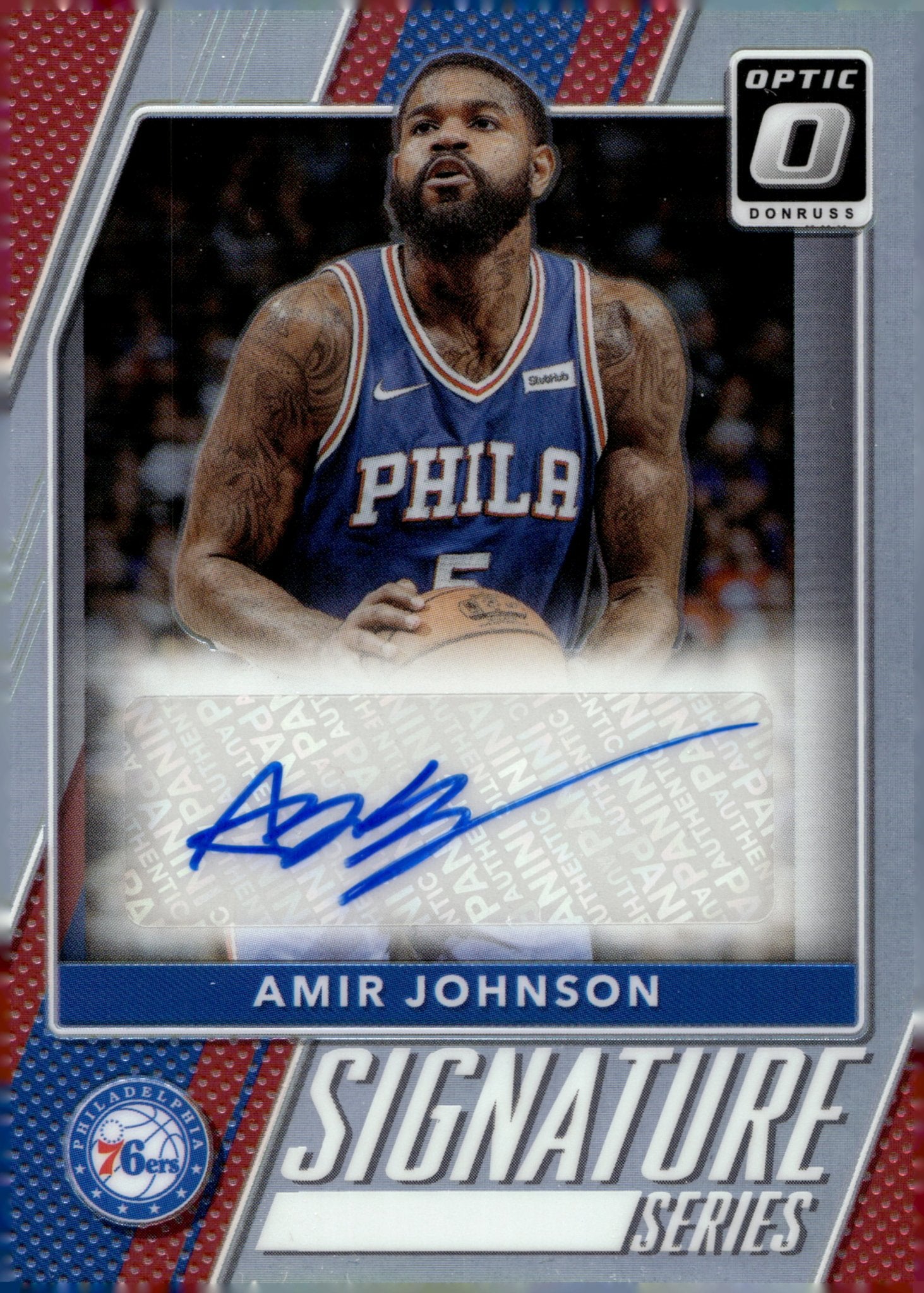 Amir Johnson 2017 - 18 Panini Donruss Optic Signature Series Prizm Auto #20 - Collector Store LLC