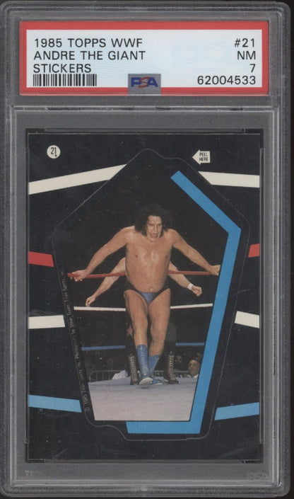 Andre the Giant 1985 Topps WWF Stickers 21 PSA 7 - Collector Store LLC