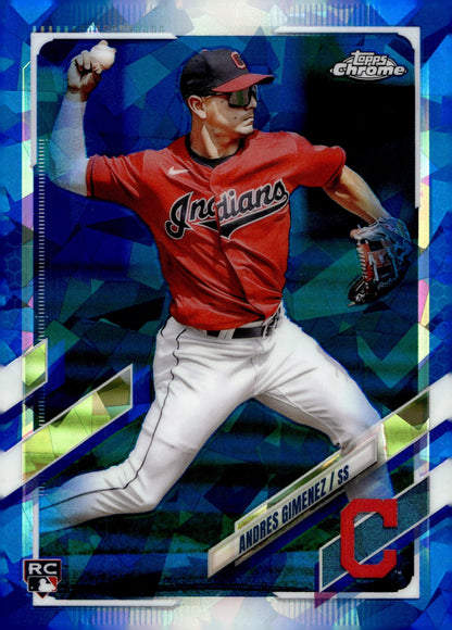 Andres Gimenez 2021 Topps Chrome Blue Ice Refractor RC #US65 - Collector Store LLC