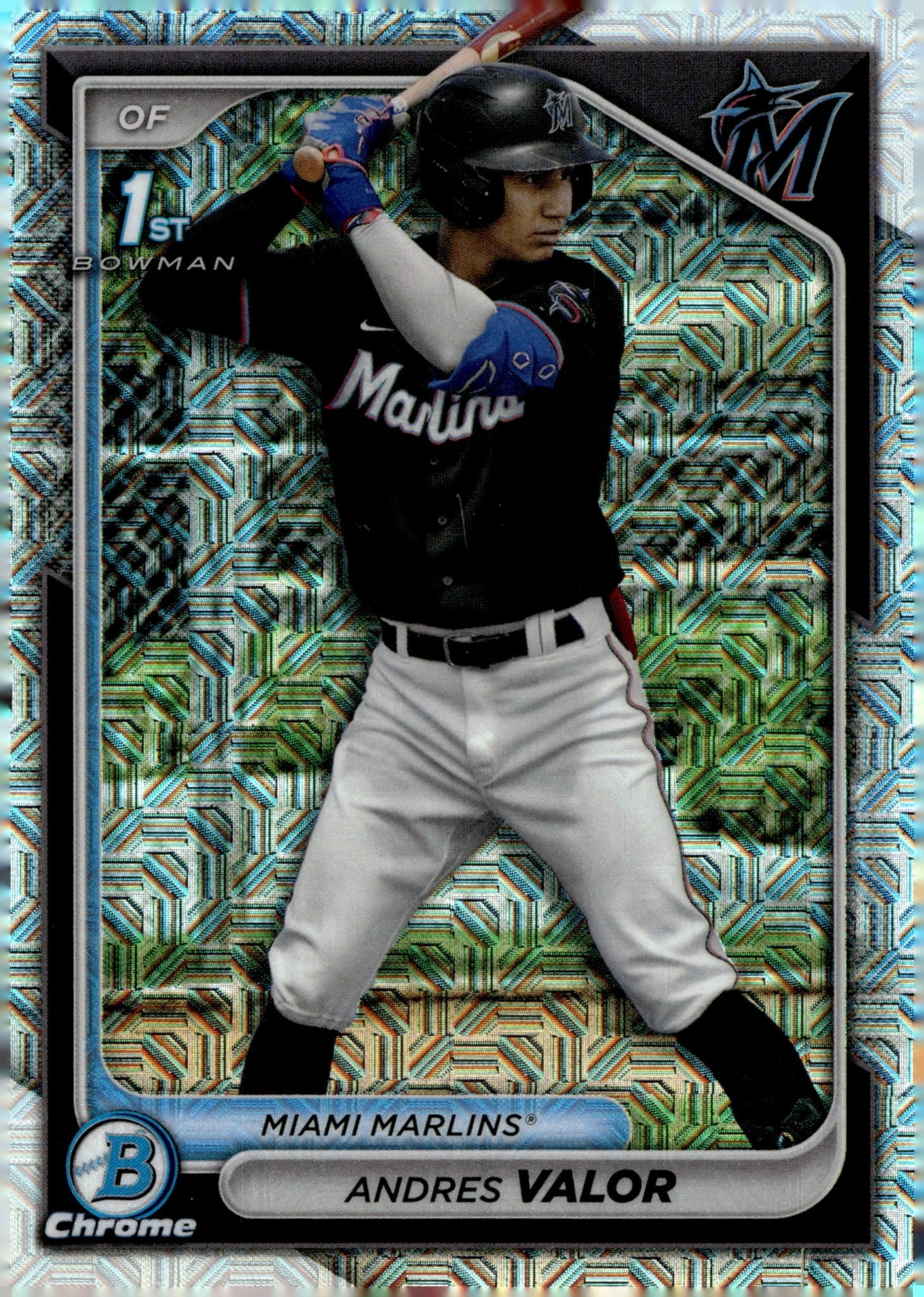 Andres Valor 2024 Bowman Chrome Mojo Refractor #BCP - 196 - Collector Store LLC