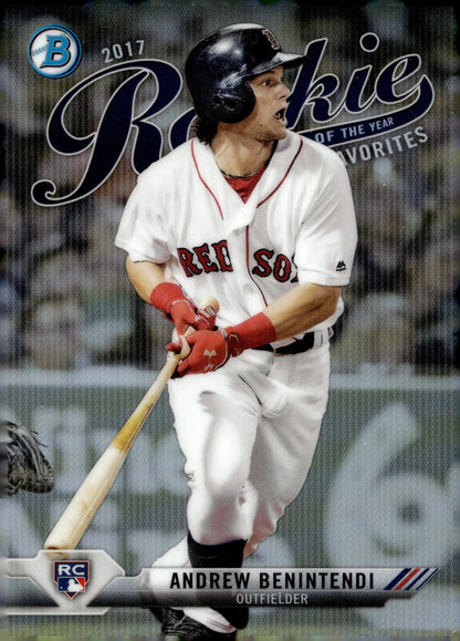 Andrew Benintendi 2017 Bowman Chrome Rookie of Year Favorites Refractor RC #5 - Collector Store LLC