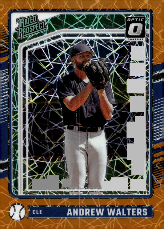 Andrew Walters 2024 Panini Donruss Optic Rated Prospect Orange Lazer Prizm #106 - Collector Store LLC