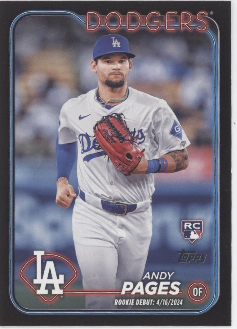 Andy Pages 2024 Topps Update Series Black Border RC 27/74 #US108 - Collector Store LLC