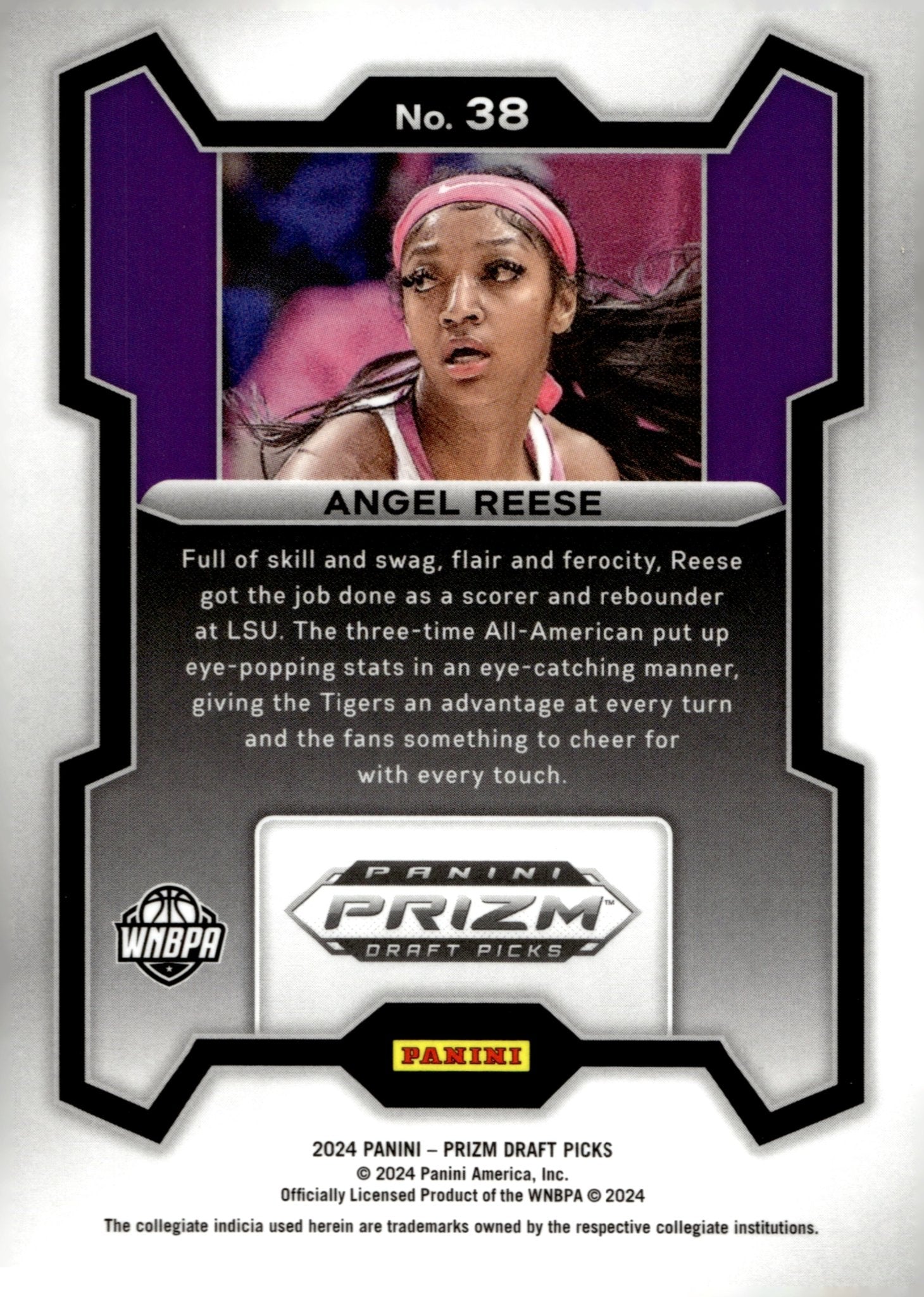 Angel Reese 2024 Panini Prizm Draft Picks RC #38 #1 - Collector Store LLC