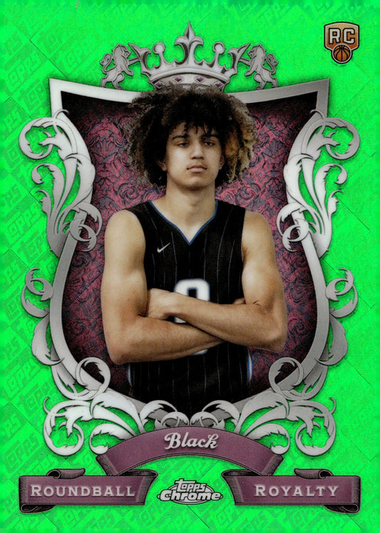 Anthony Black 2023 - 24 Topps Chrome Roundball Royalty Green Refractor RC #RR - 16 - Collector Store LLC