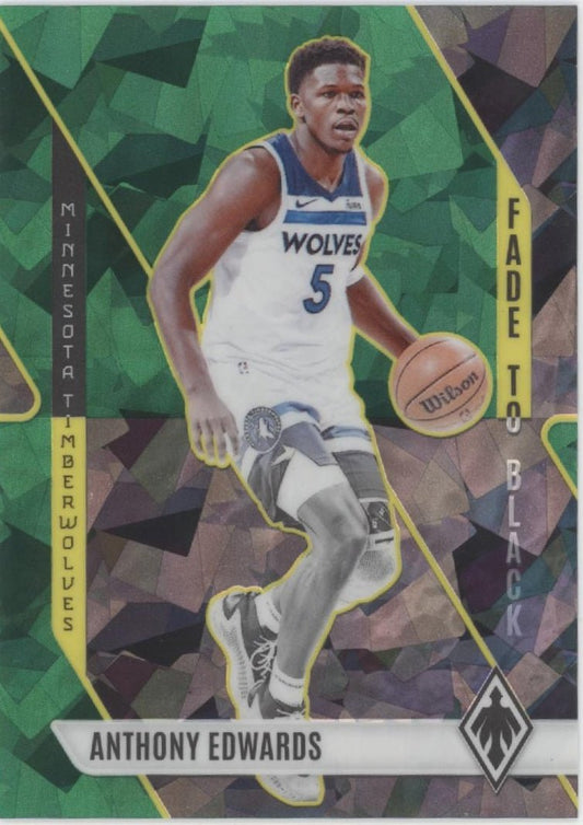 Anthony Edwards 2023 - 24 Panini Phoenix Fade to Black Green Atomic Refractor /149 - Collector Store LLC