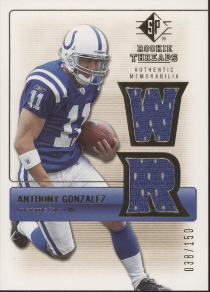 Anthony Gonzalez 2007 Upper Deck SP Rookie Threads Swatch 038/150 #RT - AG - Collector Store LLC