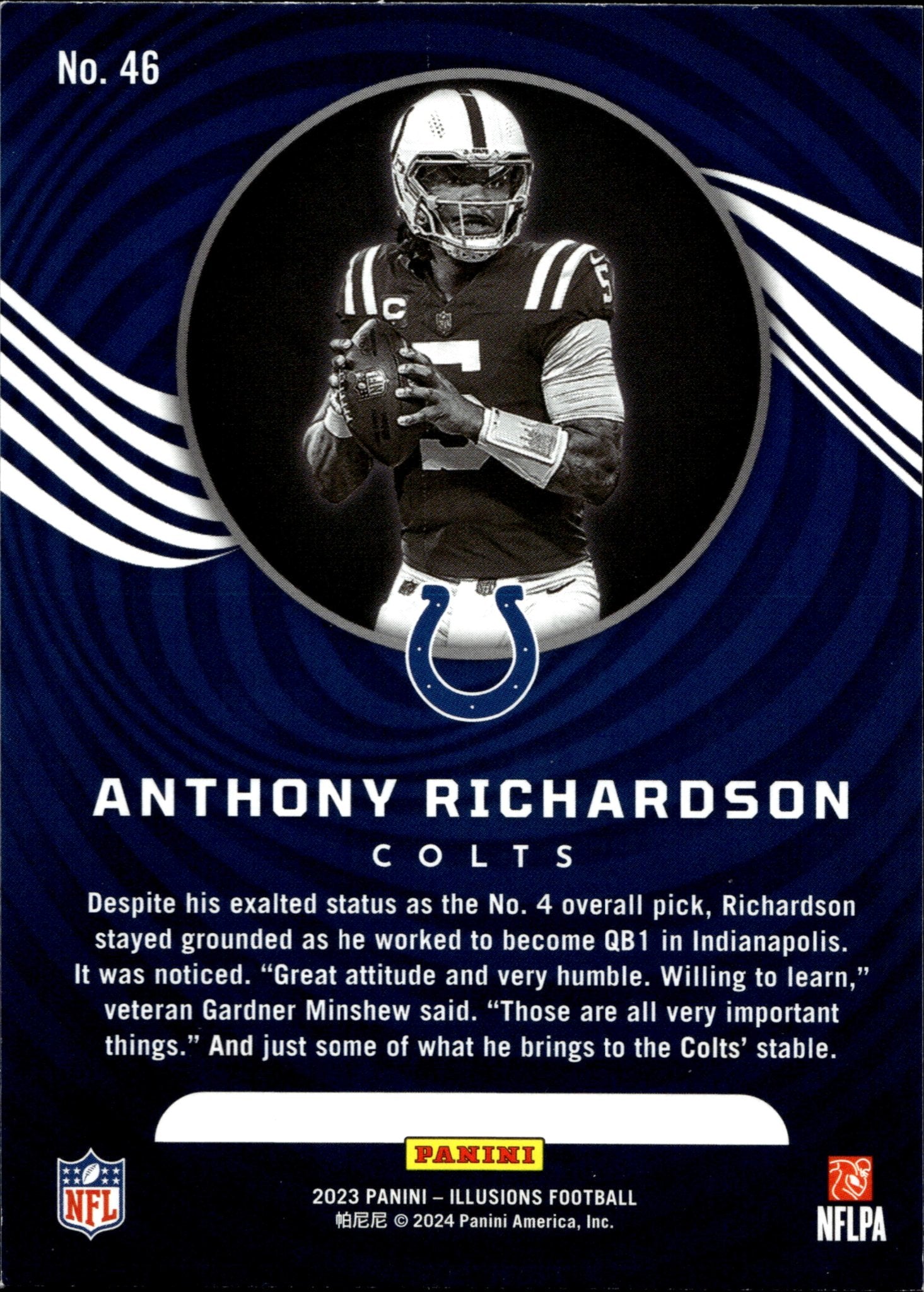 Anthony Richardson 2023 Panini Illusions RC #46 - Collector Store LLC