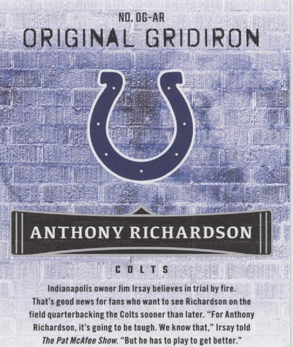 Anthony Richardson 2023 Panini Origins OG RC #OG - AR #2 - Collector Store LLC