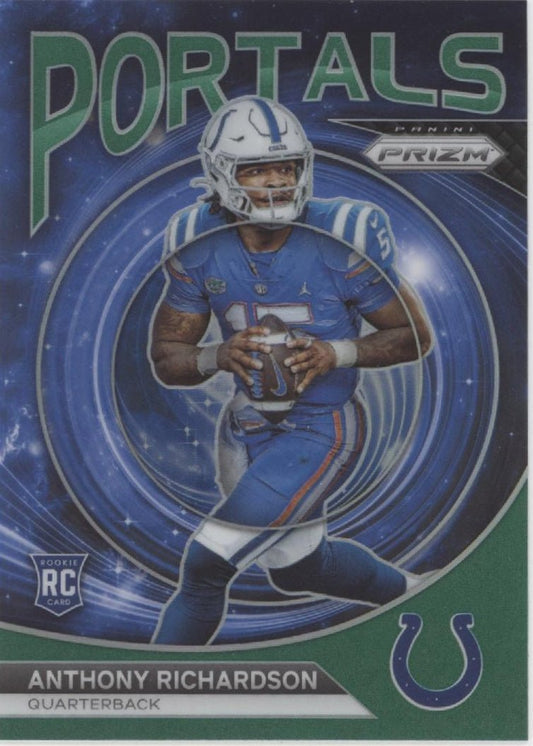 Anthony Richardson 2023 Panini Prizm Portals Green Prizm RC #PO - 5 - Collector Store LLC