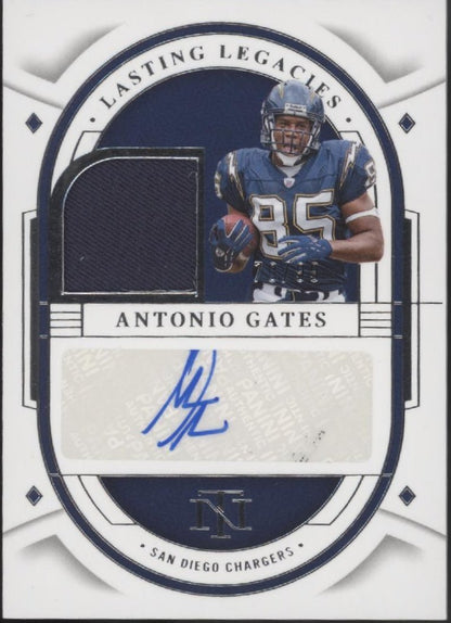 Antonio Gates 2023 Panini National Treasures Lasting Legacies Swatch Auto 70/99 - Collector Store LLC