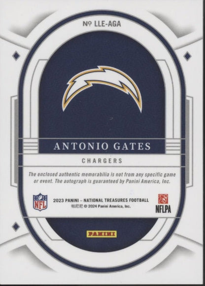 Antonio Gates 2023 Panini National Treasures Lasting Legacies Swatch Auto 70/99 - Collector Store LLC