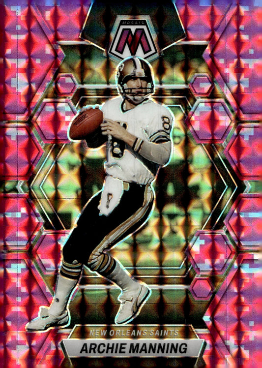 Archie Manning 2023 Panini Mosaic Pink Prizm #173 - Collector Store LLC
