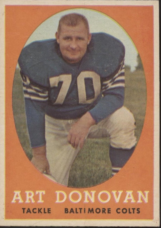 Art Donovan 1958 Topps #106 Baltimore Colts VG - EX - Collector Store LLC
