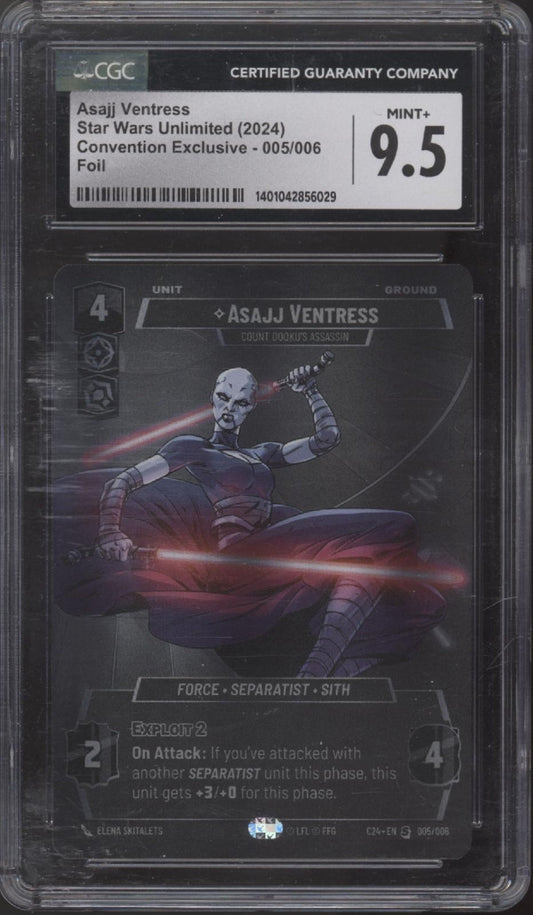 Asajj Ventress Star Wars Unlimited Convention Exclusive Foil #005 CGC 9.5 #1 - Collector Store LLC