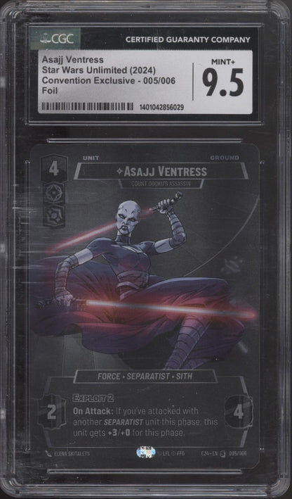 Asajj Ventress Star Wars Unlimited Convention Exclusive Foil #005 CGC 9.5 #2 - Collector Store LLC