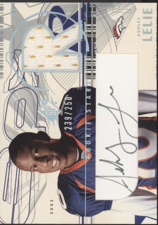 Ashley Lelie 2002 Upper Deck SPX Swatch Auto #177 - Collector Store LLC
