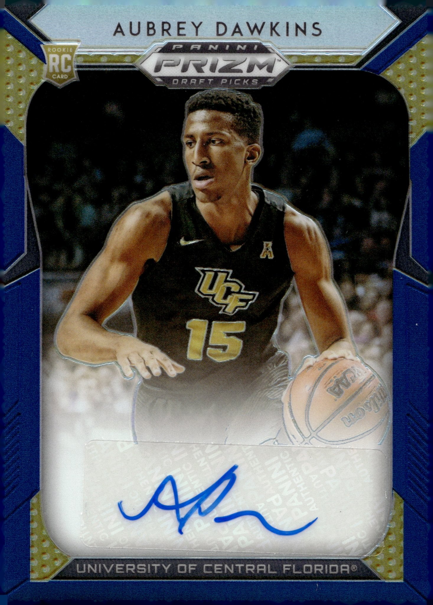 Aubrey Dawkins 2019 Panini Prizm Draft Picks Blue Prizm RC Auto #126 - Collector Store LLC