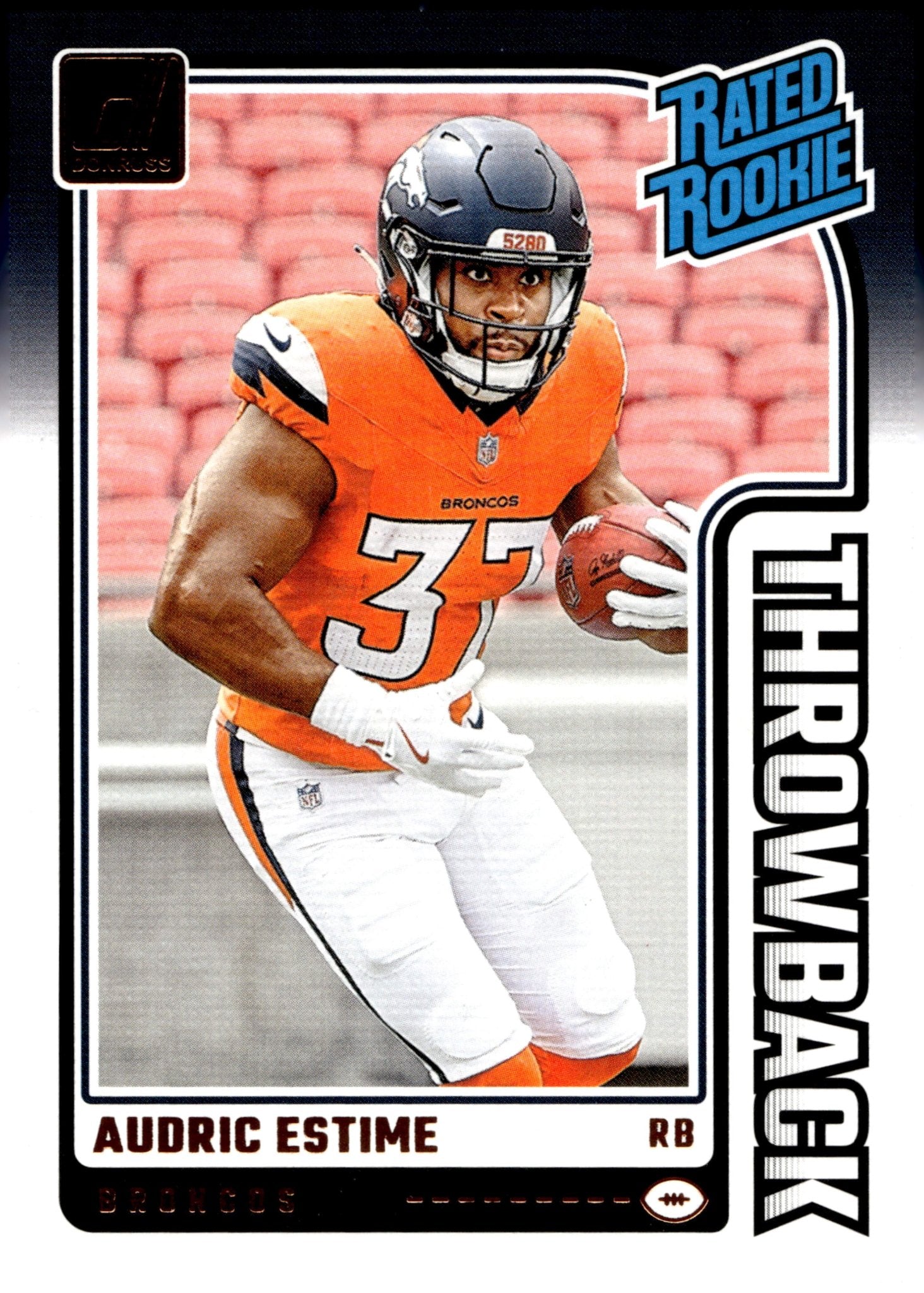 Audric Estime 2024 Panini Donruss Rated Rookie Throwback RC #19 - Collector Store LLC