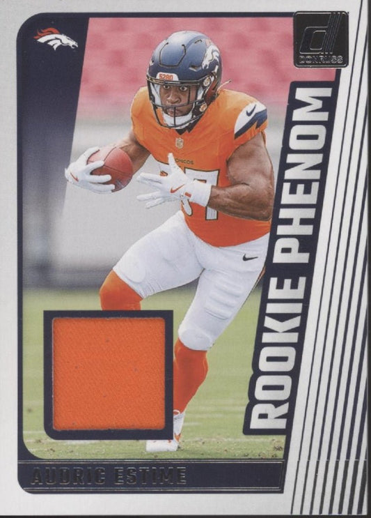 Audric Estime 2024 Panini Donruss Rookie Phenom Swatch RC RPJ - AES - Collector Store LLC
