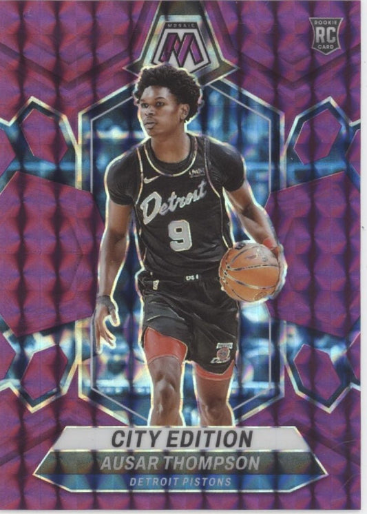 Ausar Thompson 2023 - 24 Panini Mosaic City Edition Purple Prizm RC 79/99 #290 - Collector Store LLC