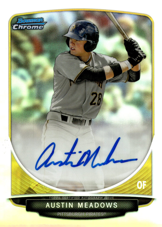 Austin Meadows 2013 Bowman Chrome Refractor Auto #BCA - AM - Collector Store LLC