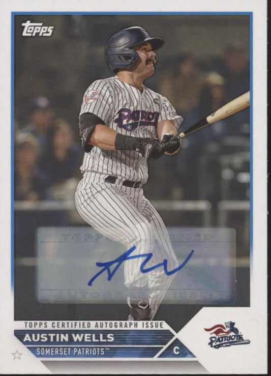 Austin Wells 2023 Topps Pro Debut Auto #PD - 10 - Collector Store LLC
