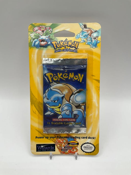 Pokemon: Base Set Long Crimp Shadowless Base Set Blister Pack [Blastoise Art]
