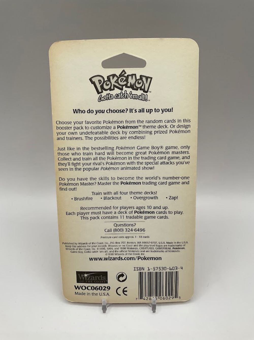 Pokemon: Base Set Long Crimp Shadowless Base Set Blister Pack [Blastoise Art]