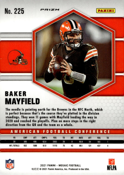 Baker Mayfield 2024 Panini Mosaic AFC Blue Prizm #225 - Collector Store LLC