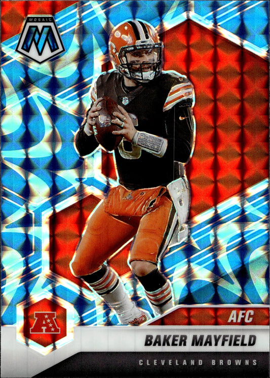 Baker Mayfield 2024 Panini Mosaic AFC Blue Prizm #225 - Collector Store LLC