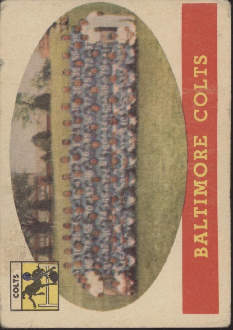 Baltimore Colts 1958 Topps Team Card #110 VG #1 - Collector Store LLC