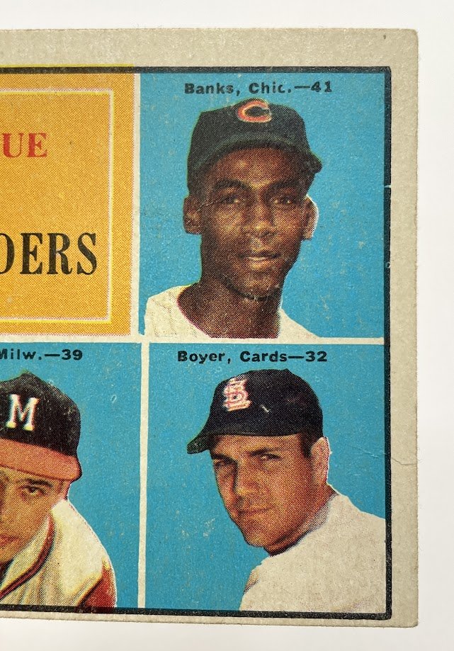 Banks / Aaron / Mathews / Boyer 1961 Topps Home Run Leaders #43 VG - EX #1 - Collector Store LLC