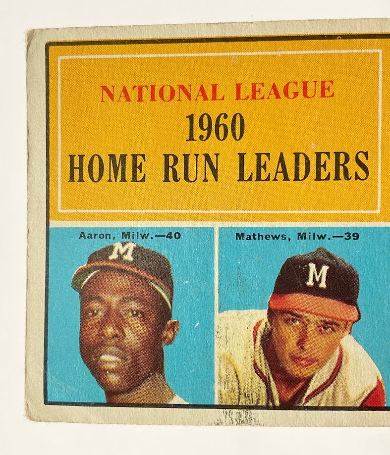 Banks / Aaron / Mathews / Boyer 1961 Topps Home Run Leaders #43 VG - EX #2 - Collector Store LLC