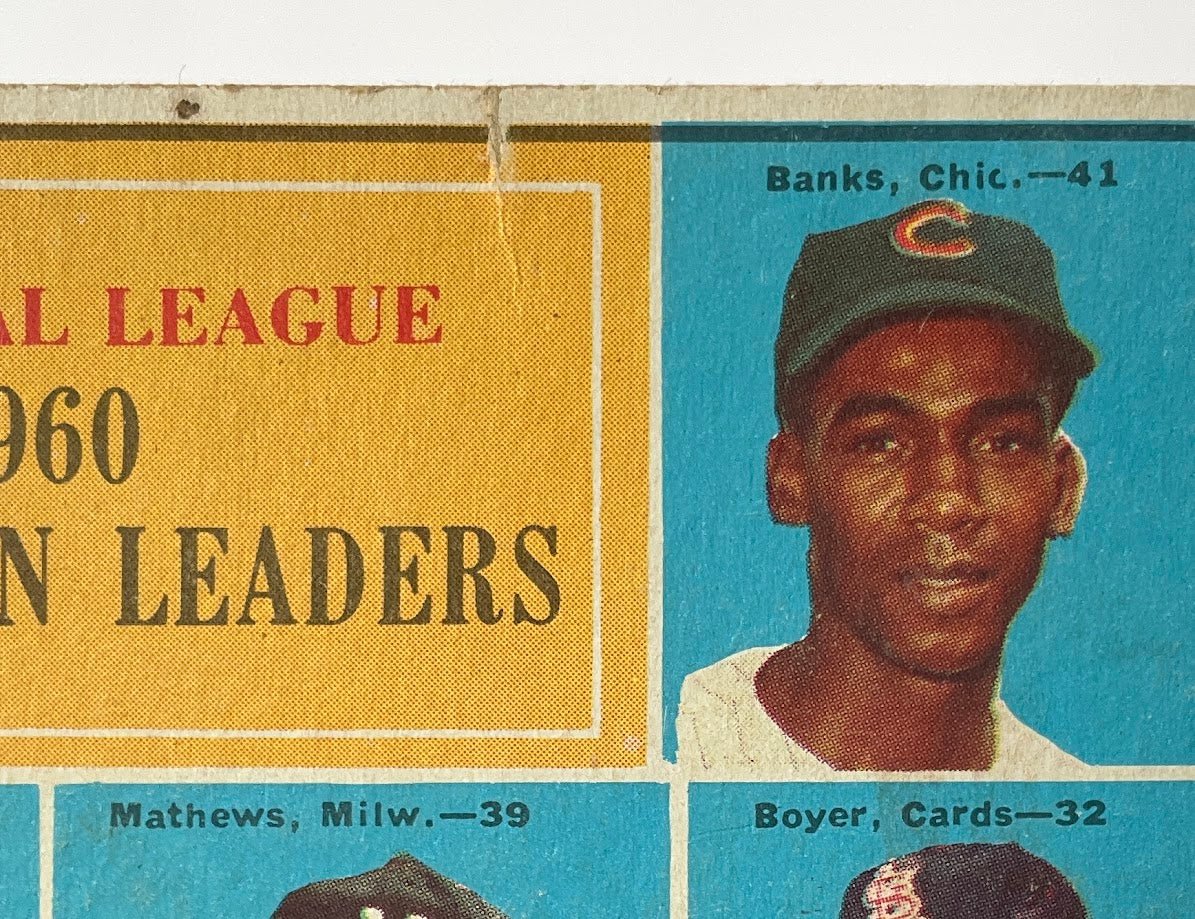 Banks / Aaron / Mathews / Boyer 1961 Topps Home Run Leaders #43 VG - EX - Collector Store LLC
