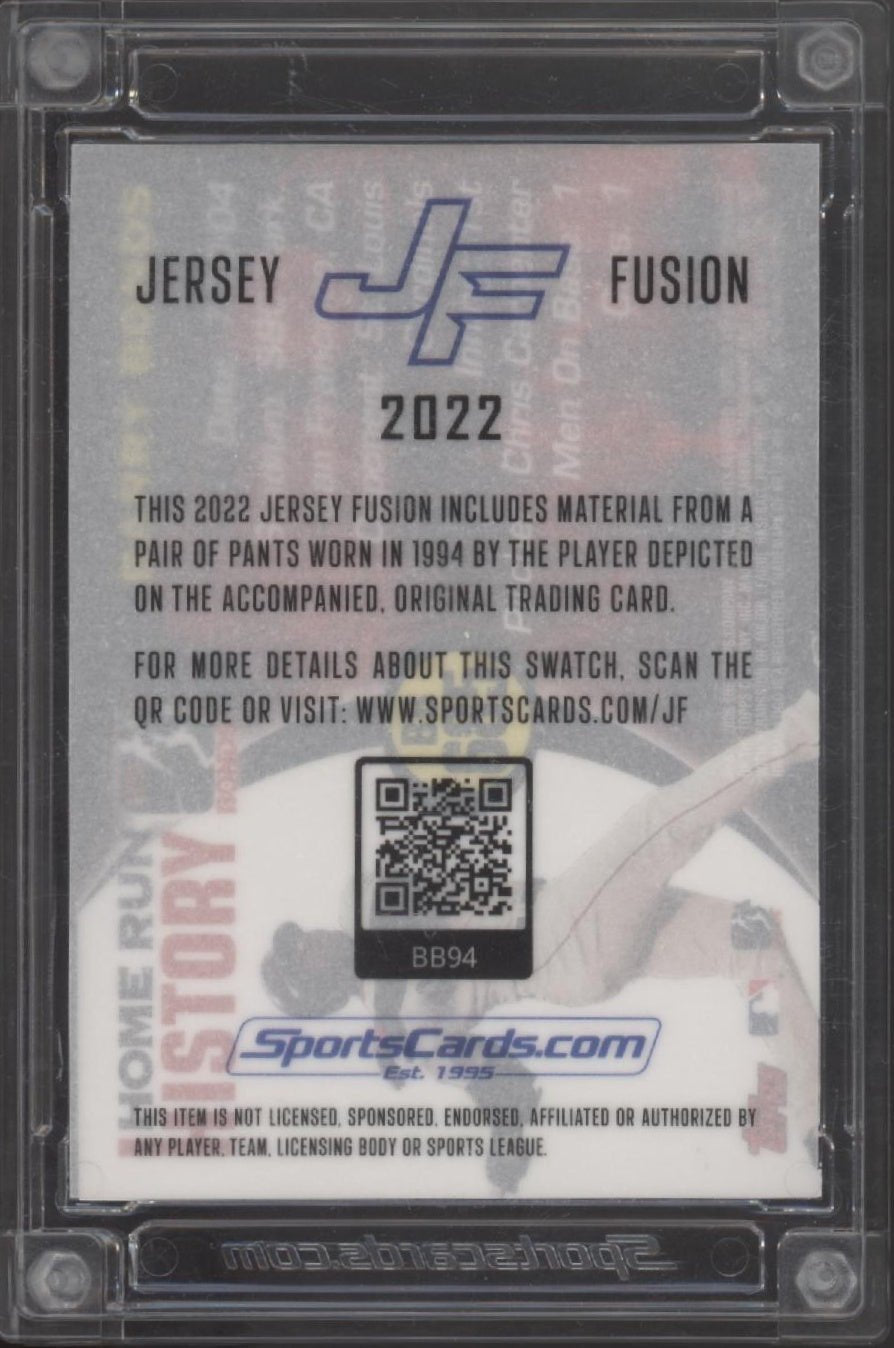 Barry Bonds 2022 Jersey Fusion Home Rune History Swatch - Collector Store LLC